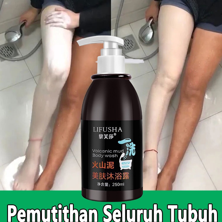 Sabun Lumpur Vulkanik Ampuh Memutihkan Badan Sabun Mandi Cair Lumpur Vulkanik Volcanic Mud Body Wash