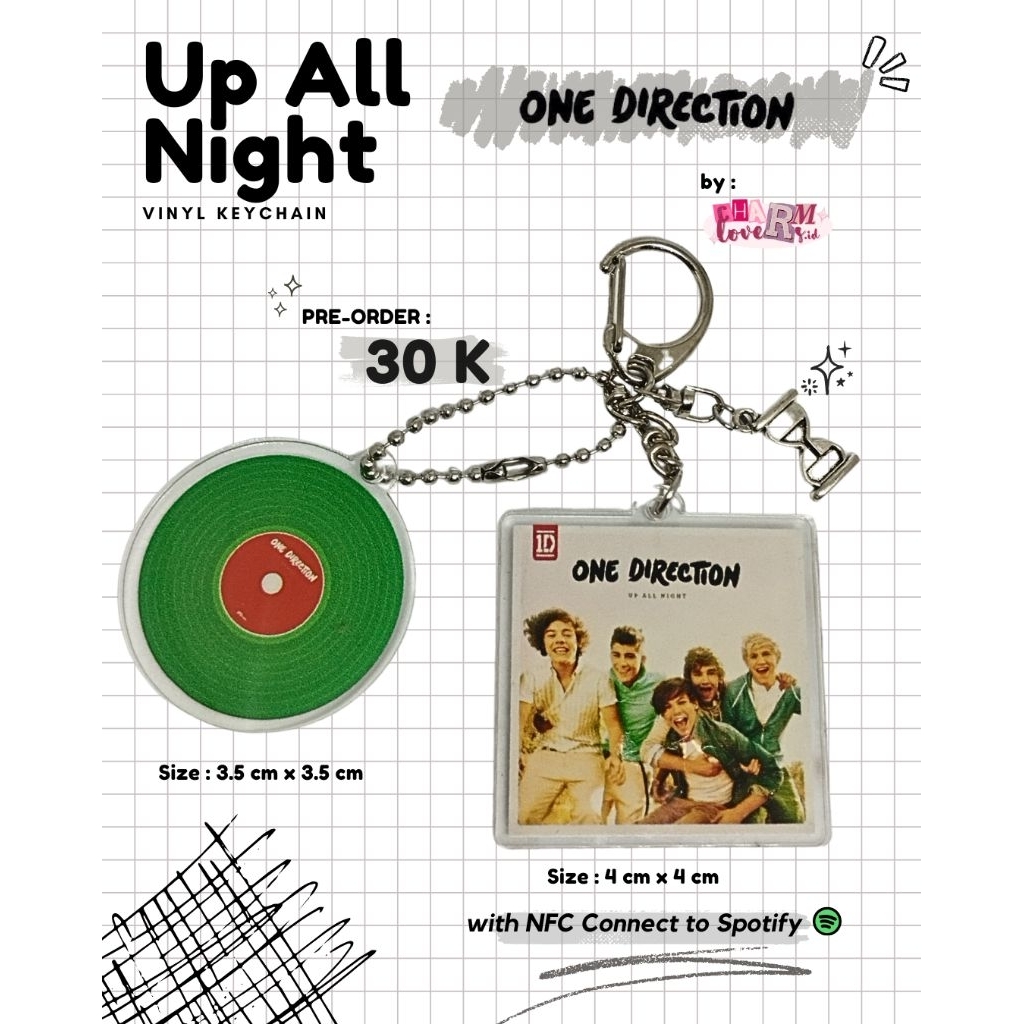 Vinyl Keychain One Direction (khusus sudah PO)