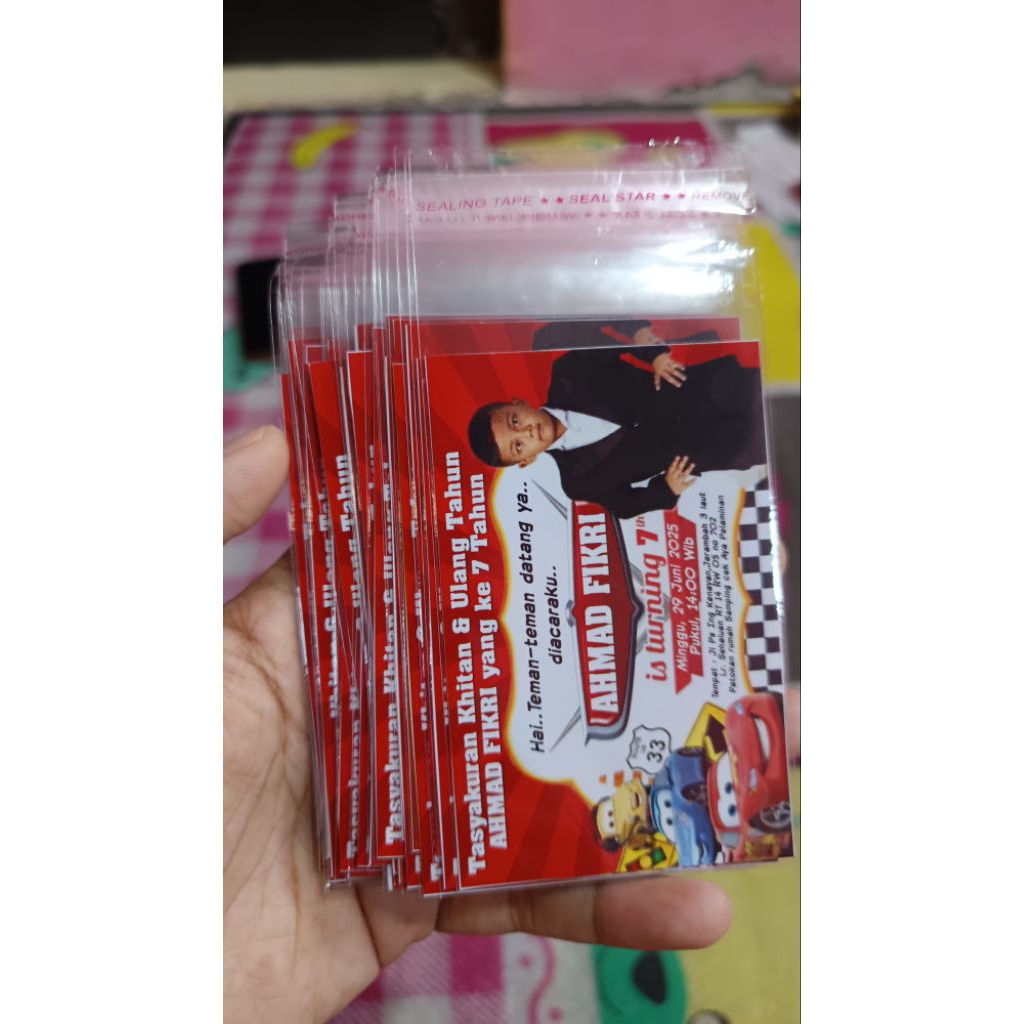 Undangan Ultah 6x9 + Plastik Opp