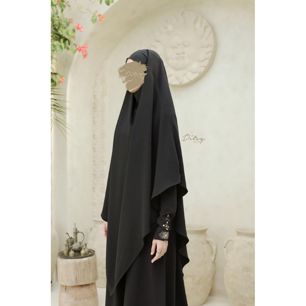 Mrs - Ditsy moslem shaida mina black ditsy moslem