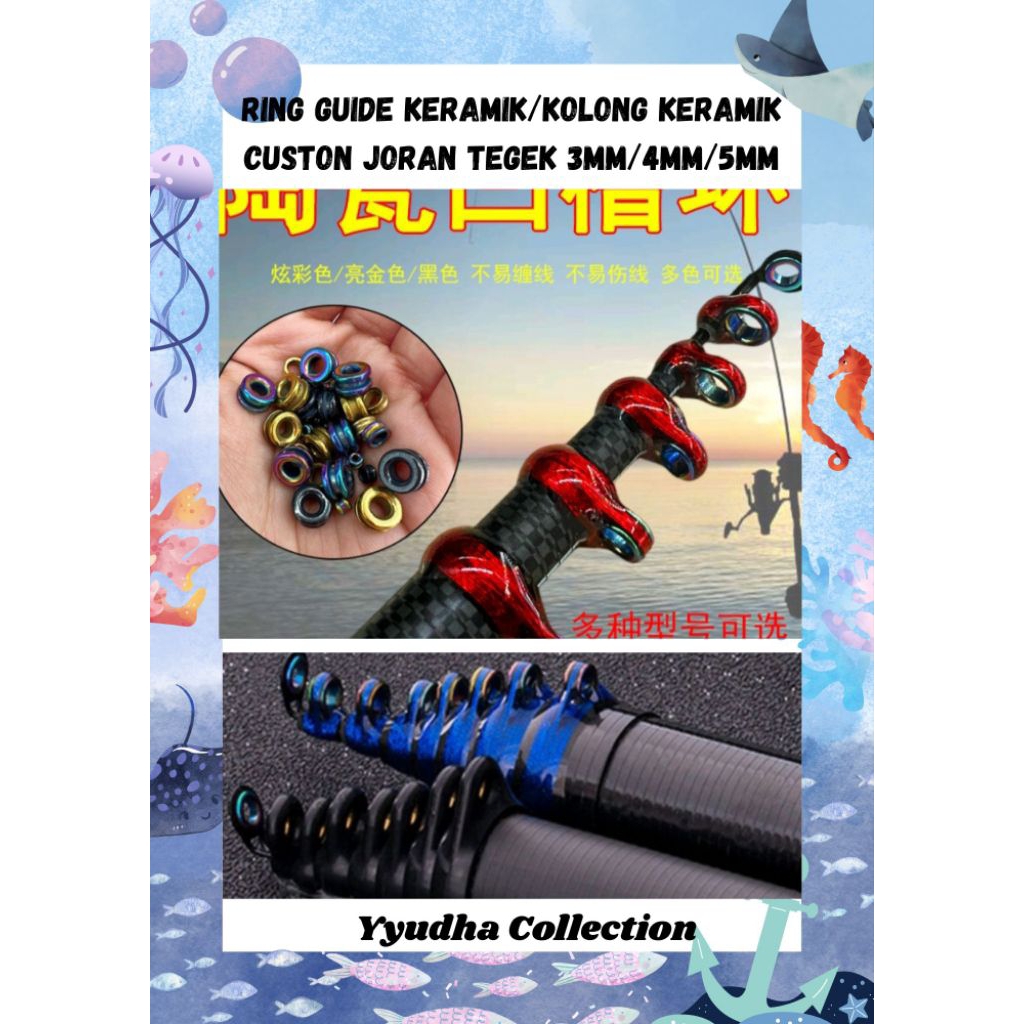 Ring Guide Keramik/Kolong Keramik Custon Joran Tegek 3mm/4mm/5mm/6mm