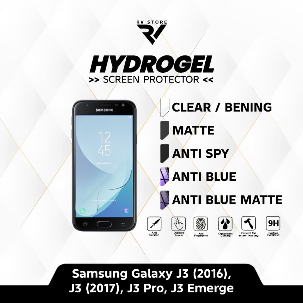 Screen Protector / Anti Gores Hydrogel Samsung Galaxy J3 (2016), J3 (2017), J3 Pro, J3 Emerge