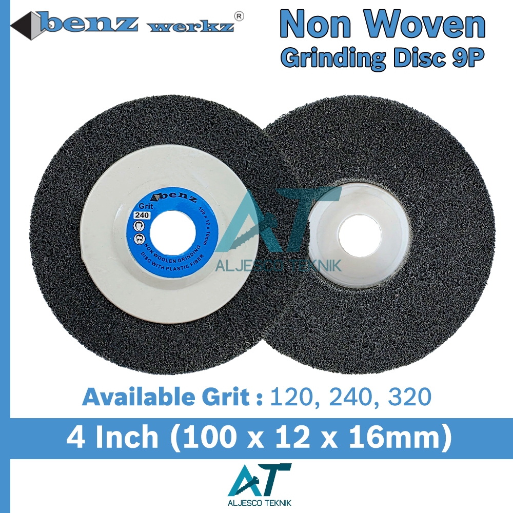 BENZ MATA GURINDA NON WOVEN 4 INCH GRIT 120 240 320 - NON WOVEN GRINDING DISC 9P