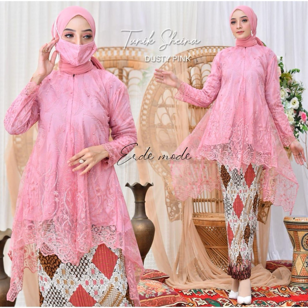 tunik kebaya bahan tile model cutbray tunik kebaya tile mutiara tunik cutbray