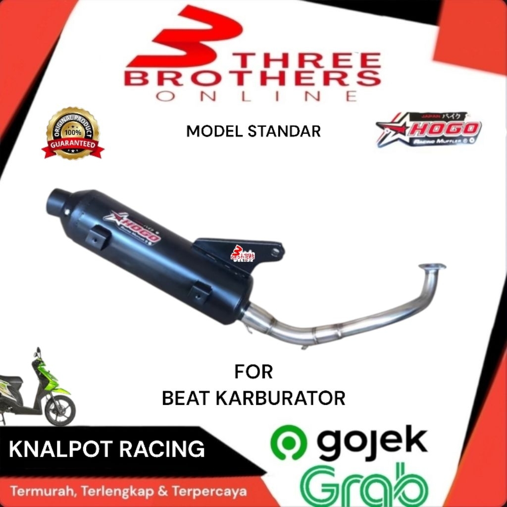 Knalpot standar standard racing Beat scoopy spacy karbu karburator hogo leher stainless steel