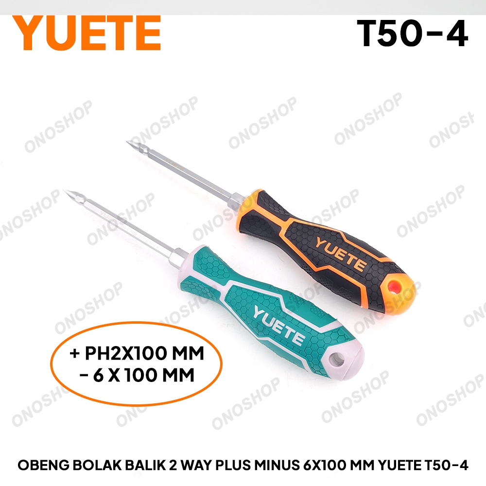 Obeng Bening Bolak Balik 2 Way PH2 - Minus 6 mm - Stok Lama