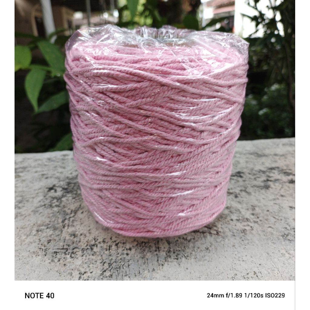 TALI KATUN 3 MM / TALI MACRAME KEMASAN KONES 1 KG