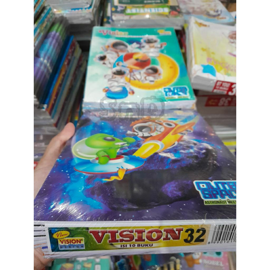 

(Pak isi 10 Buku) Buku Tulis VISION 32 Lembar Per 10 pcs Buku / Buku Vision 32 / Buku Tulis Murah