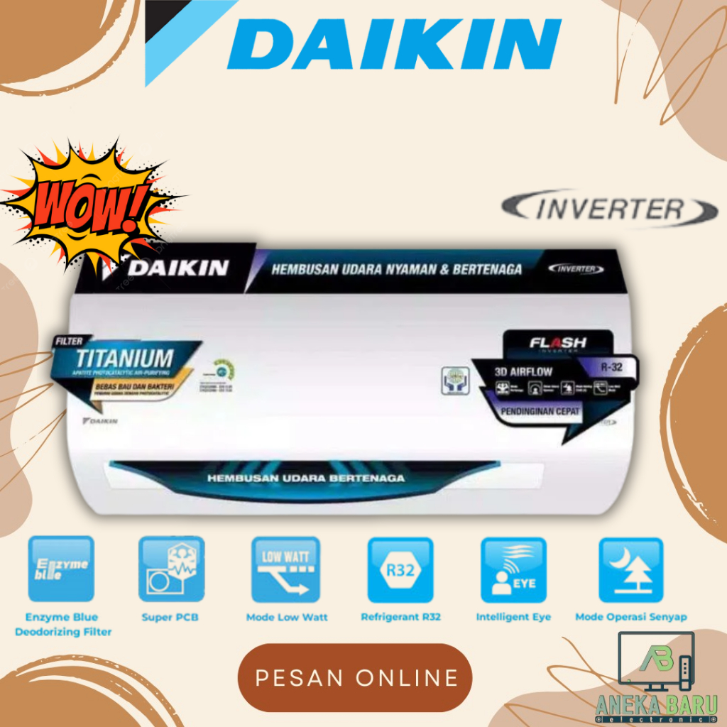[READY STOCK] Daikin AC Split 1 PK INVERTER FTKQ-25UVM4 / 25UVM4 / FTKQ 25 UVM4