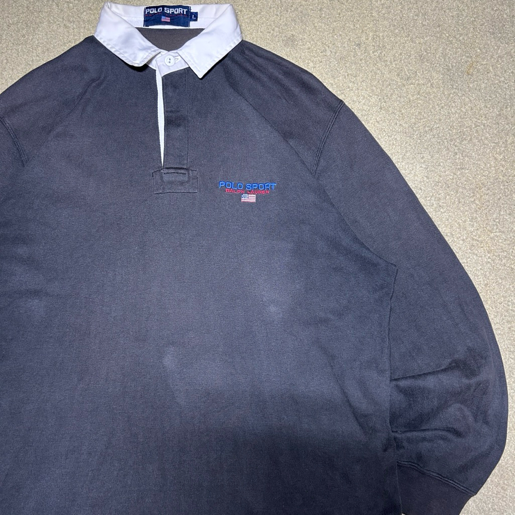 PRELOVED RUGBY POLO LENGAN PANJANG POLO SPORT VINTAGE