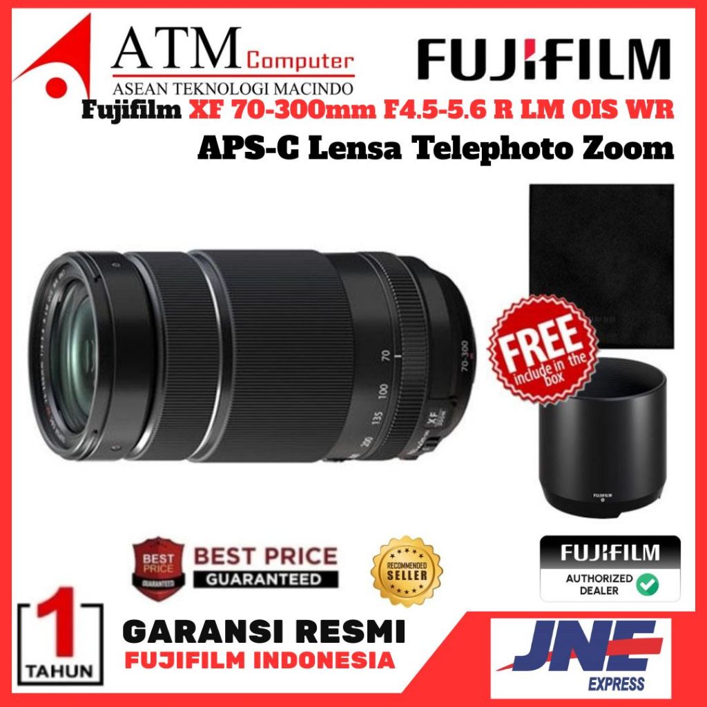 Fujifilm XF 70-300mm F4-5.6 R LM OIS WR Fujinon XF70-300mm Garansi Resmi