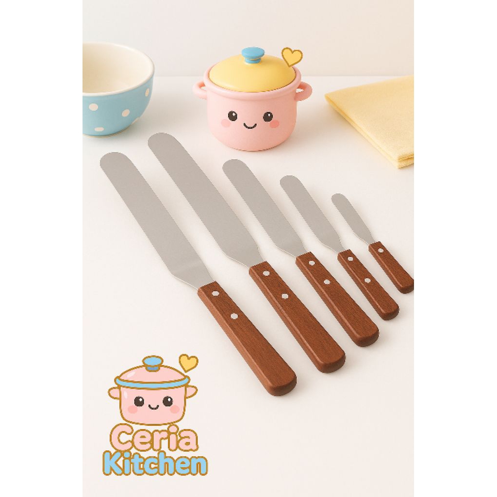 Spatula Kue Stainless Steel Alat Kue Anti Karat Berkualitas Spatula Kue Stainless Alat Baking Kue St