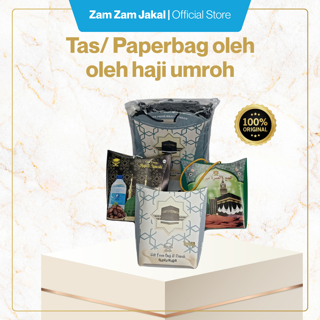 

Tas/paperbag oleh-oleh haji dan umroh/ papperbag snack