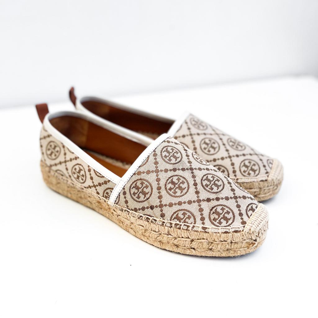TB T MONOGRAM FLATFORM ESPADRILLE