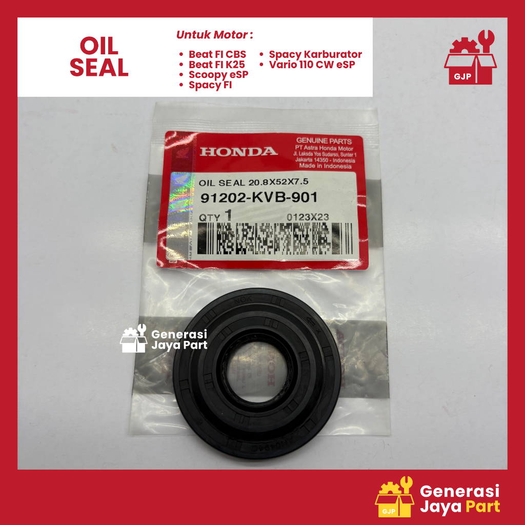 Seal Oil Sil Oil ( Seal Crankshaft Kiri )  91202-KVB-901 Beat Fi CBS Beat Fi Scoopy Esp Spacy Fi Spa