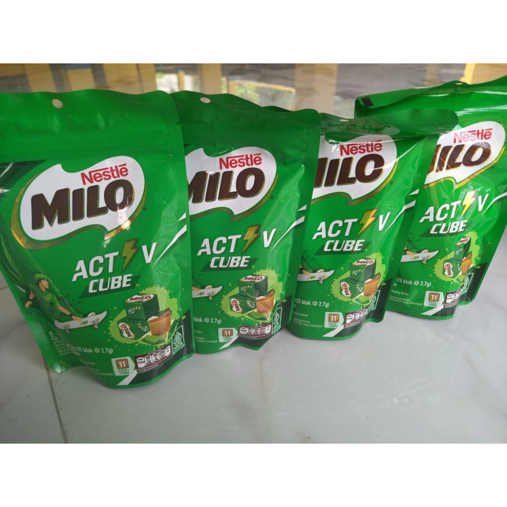 

Permen susu milo cube 1pack isi 25cube/25blok