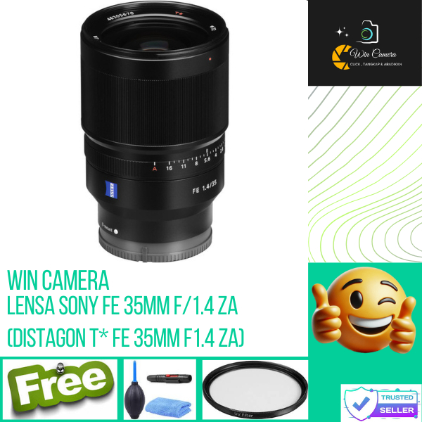 Lensa Sony FE 35mm f1.4 ZA (Distagon T* FE 35mm F1.4 ZA) / Lensa Kamera Sony / Lensa Camera Sony / L