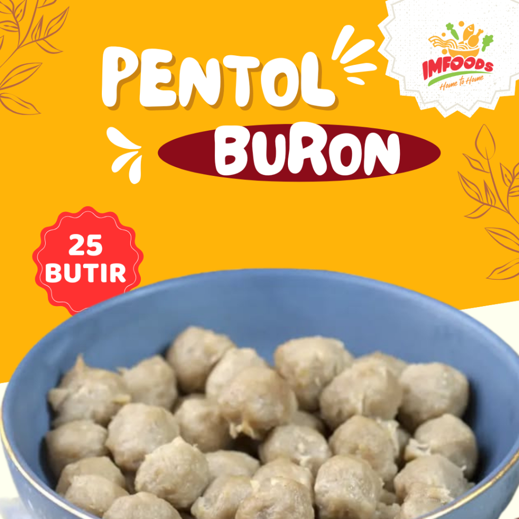 

Pentol Buron isi 25 pcs / Pentol Buron frozen food / Pentol siap saji frozen / snack pentol /Imfoods