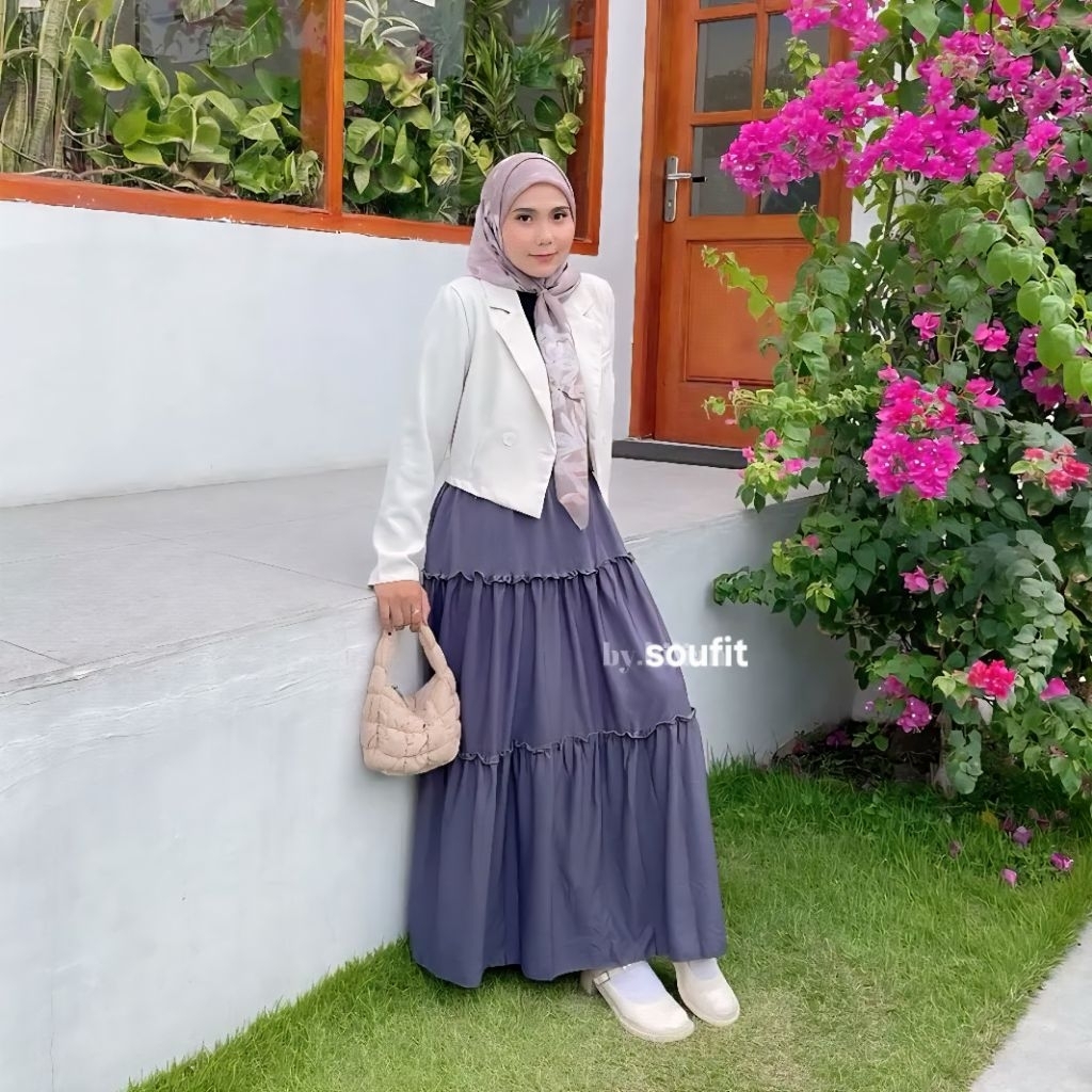 Cuci Gudang Rok Susun Canda / Rok 3 Susun / Rok Susun Maxi Skirt / Rok Susun 3 Tingkat