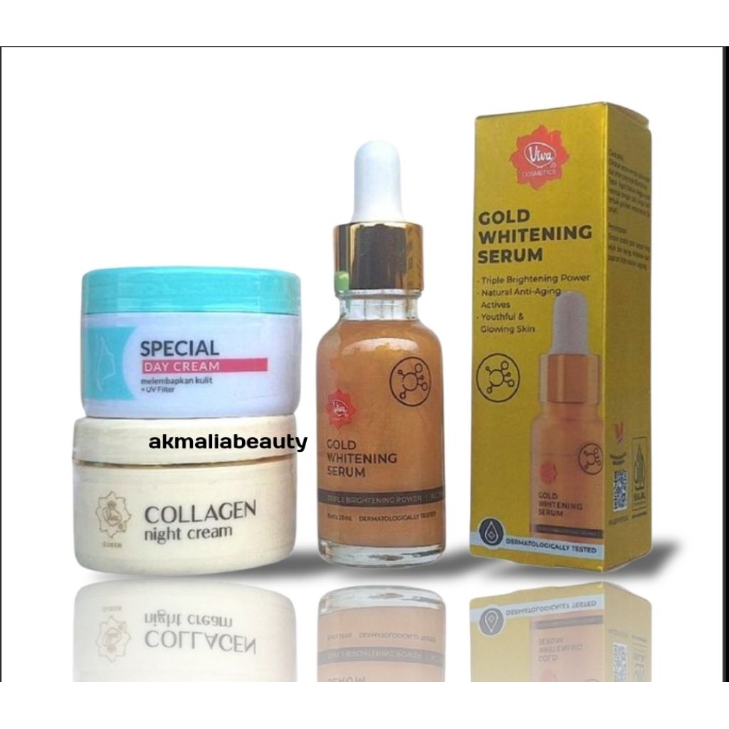 Paket Viva 3in1 | Cream siang & malam , Serum Viva BPOM