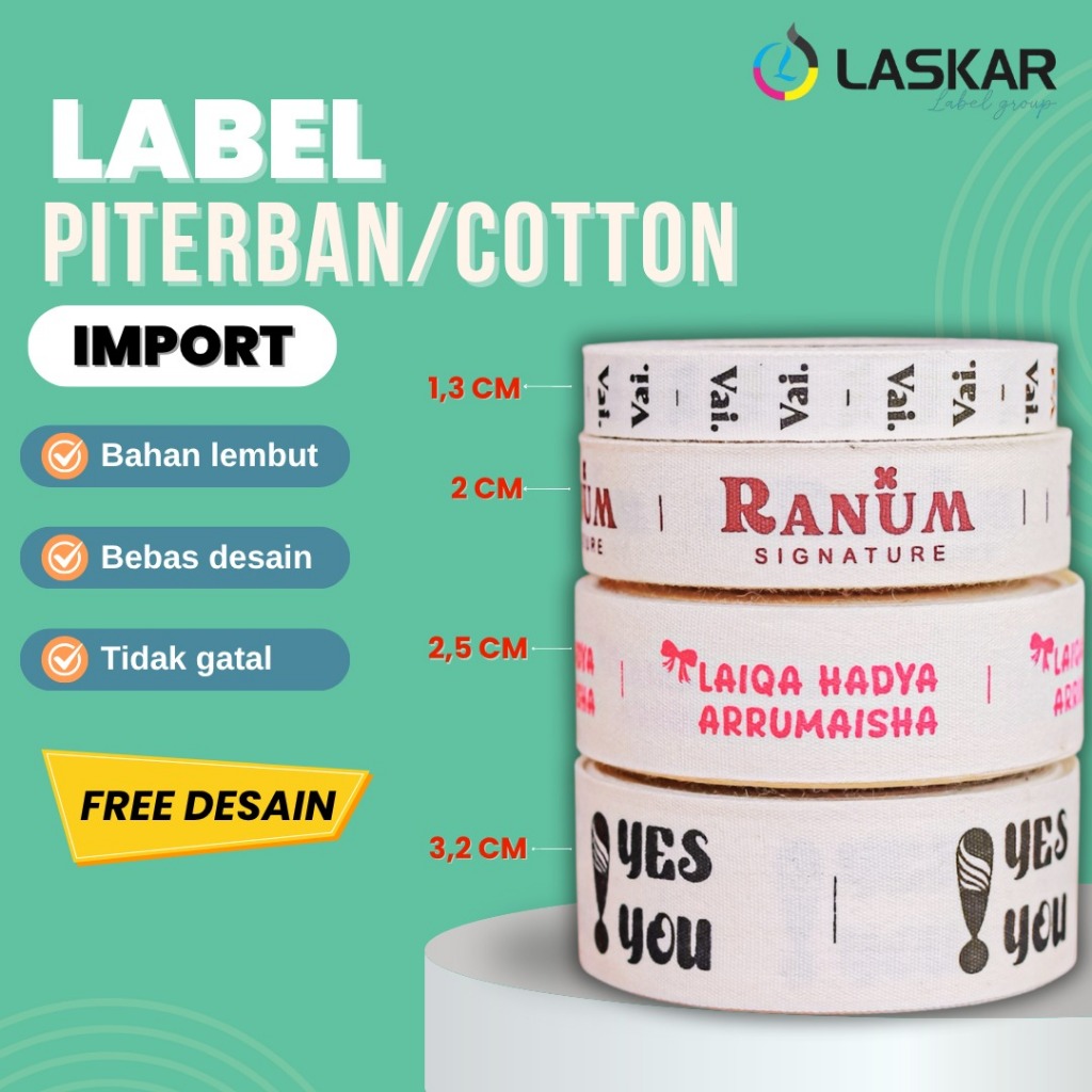 

super hemat label pitrban label tweltape label cotton label pakaian