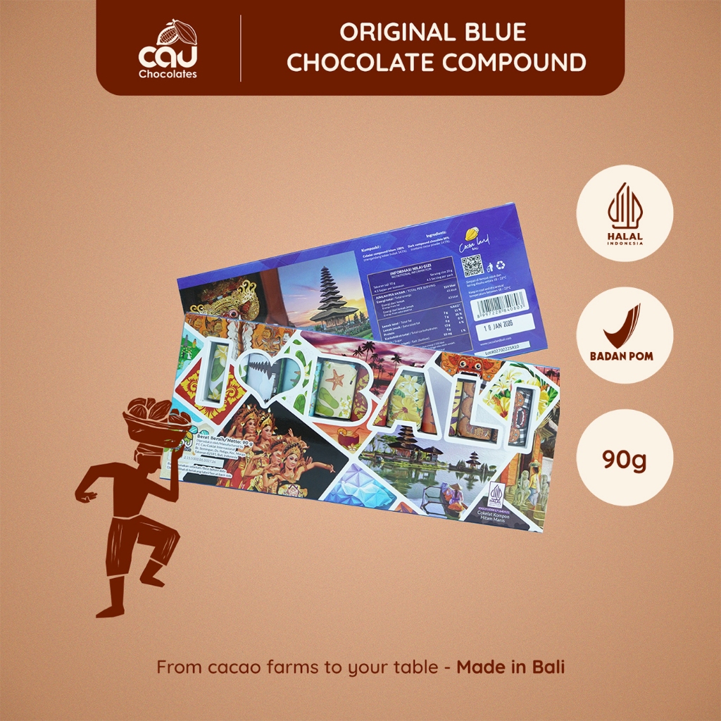 

Cocoa Land - Compound Chocolate I LOVE BALI Original Blue - 90 gr