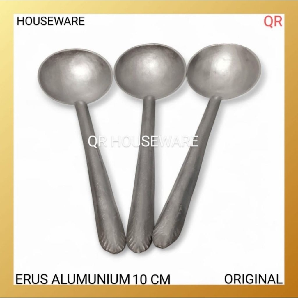 Erus Aluminium 10cm | Centong Sayur Aluminium Kuat & Ringan