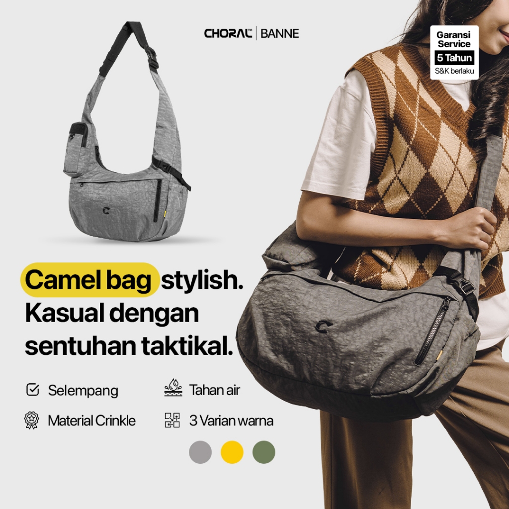 Choral Banne Slingbag | Shoulderbag | Crossbody | Tas Selempang | Tas Selempang Pria | Tas Wanita