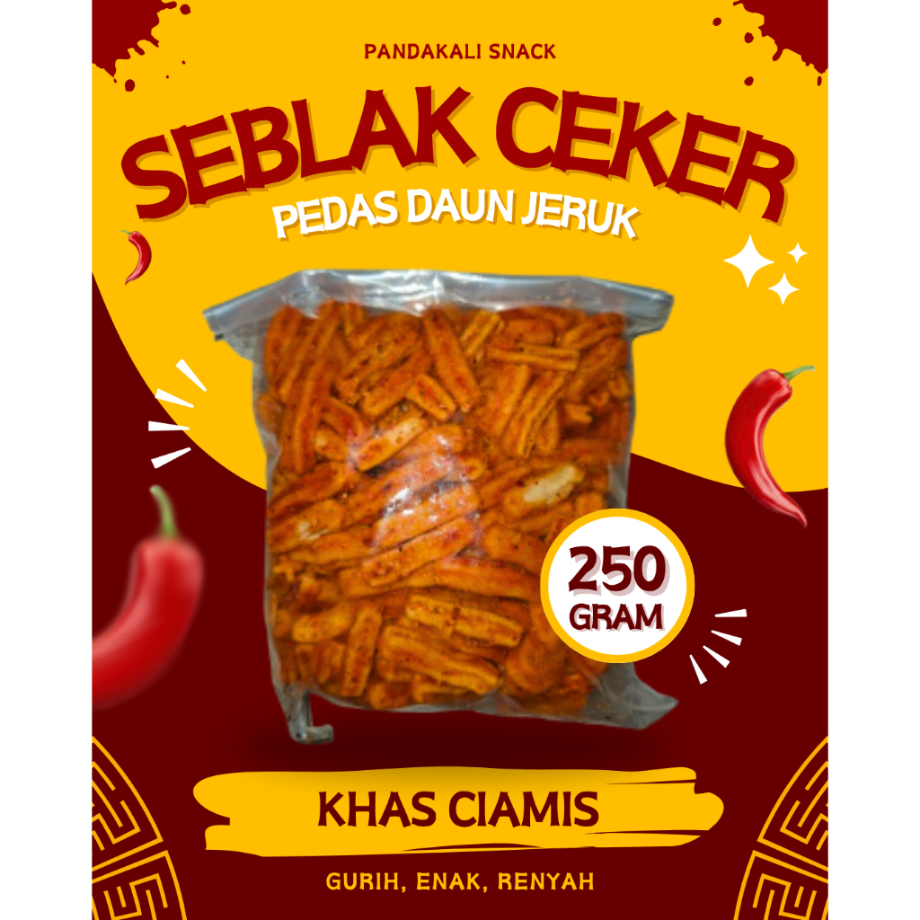 

TERMURAH Seblak Ceker Pedas Daun Jeruk 250gr Garing, Gurih, Teman Lauk Nasi Anget