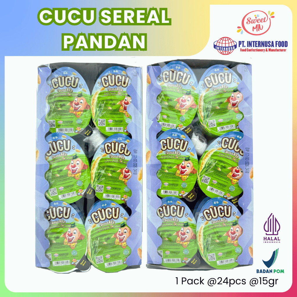

Cucu Sereal Pandan. 1 Pack (24 pcs)