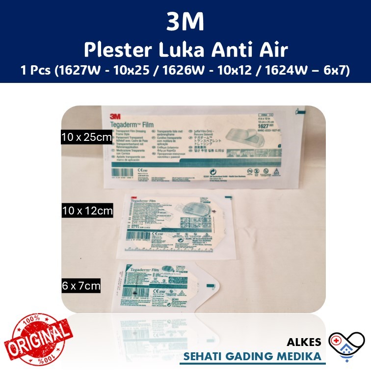 3M Tegaderm Film – Plester Transparan Steril / Transparent Film Dressing