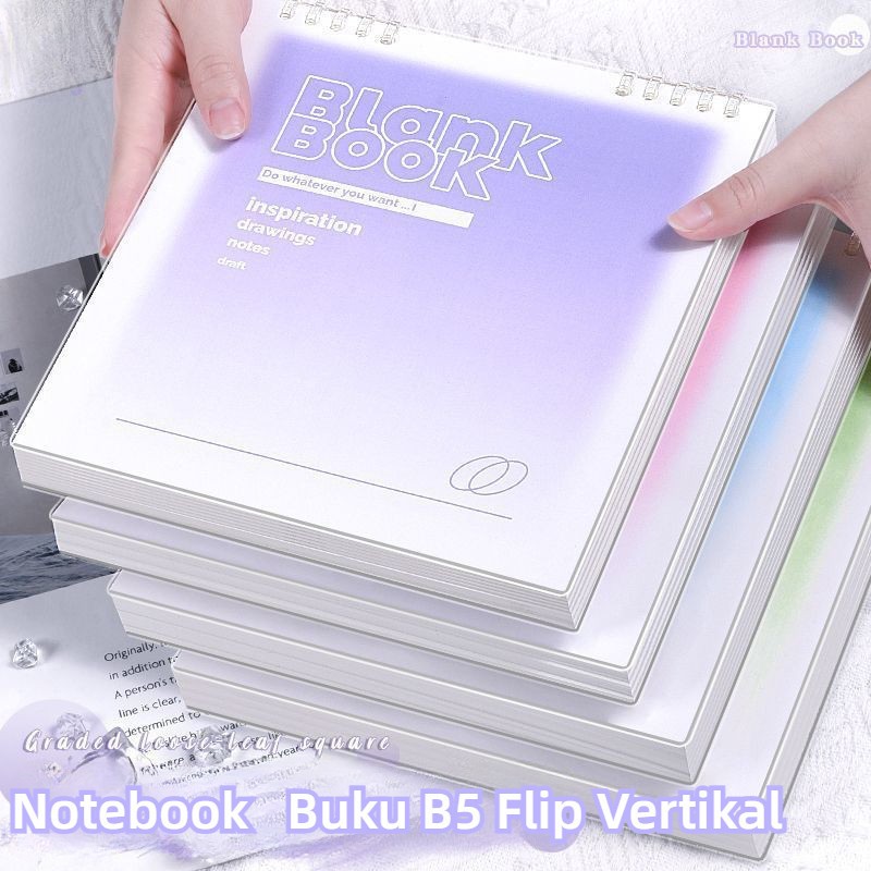 

【Ready】Notebook Buku B5 Flip Vertikal/ Buku Binder B5 /Tulis Sekolah Lucu Buku Notebook Aesthetic / Binder 360 Derajat Notebook 60 lembar