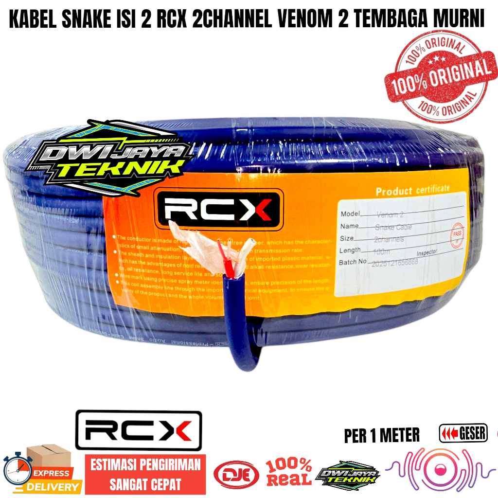 KABEL SNAKE RCX VENOM 2 ISI 2 CHANEL [ECER METERAN] kabel snake 2ch