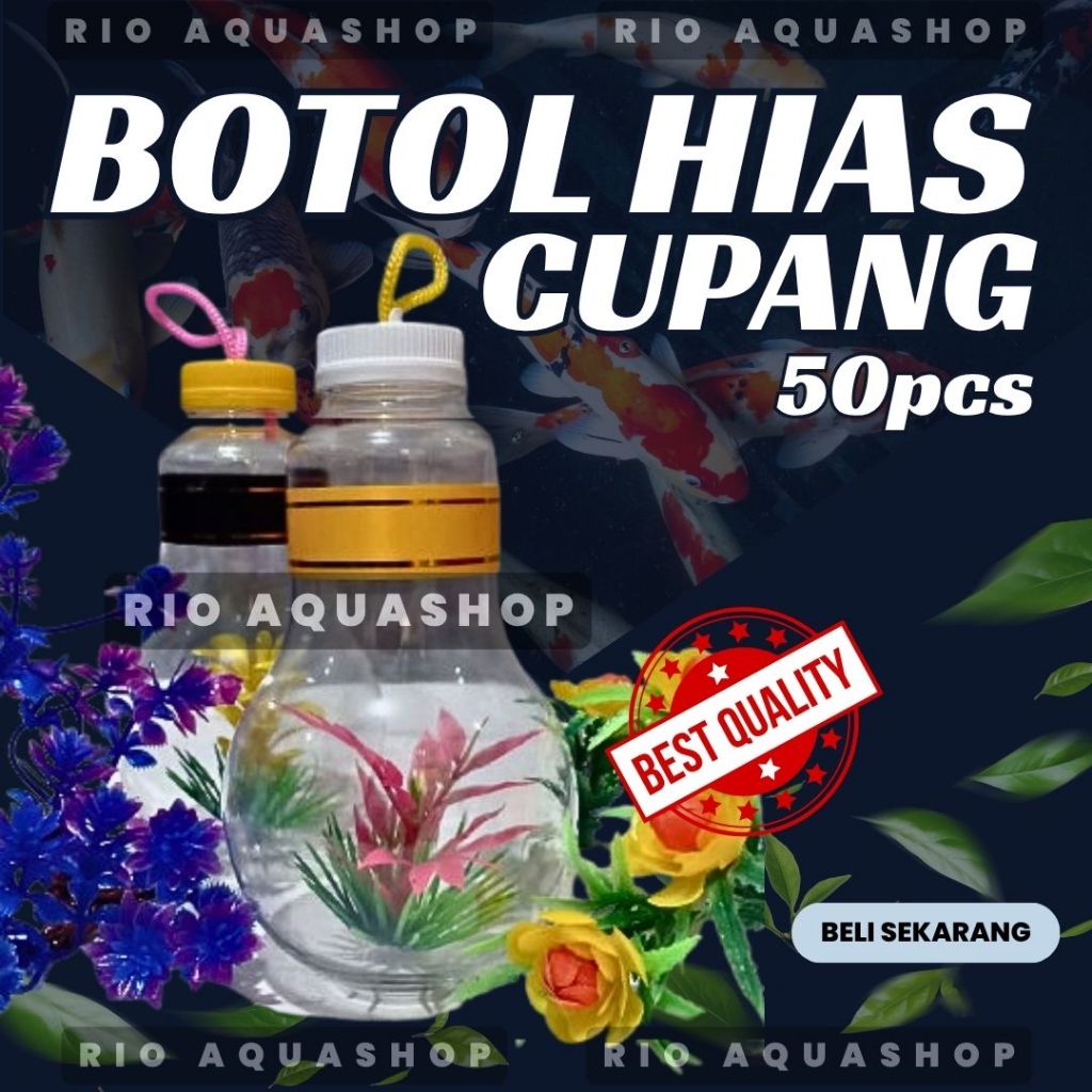 PROMOO PAKET BOTOL IKAN CUPANG (50 PCS)