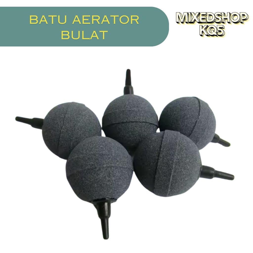 AIR STONE BOLA BAKSO BATU AERASI BULAT AIR STONE GELEMBUNG UDARA OKSIGEN AERATOR IKAN AQUARIUM