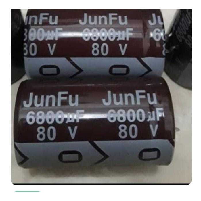 RG7107 elco 6800uf 6800 uf 80v 80volt 80 v volt junfu korea asli by PCM LTC GLODOK