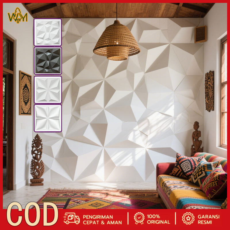 Wall Panel 3D Pvc Wallpanel Wallpaper Dinding / Pvc Wall Pannel 50X50Cm / 3D Wall Panel 30X30cm