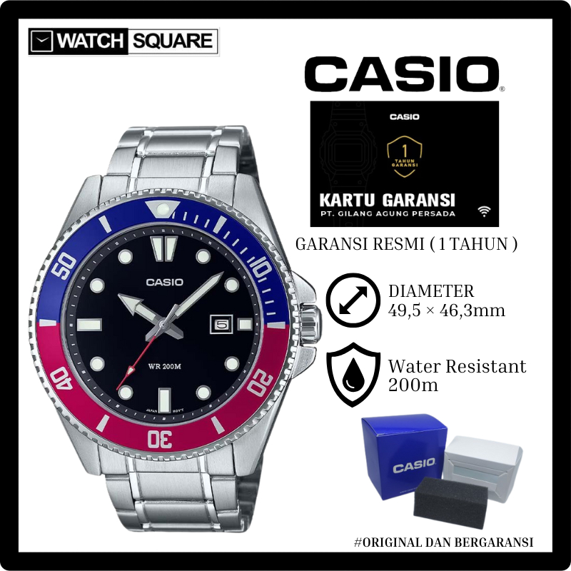 Jam tangan pria Casio MDV-107D Diver 200m