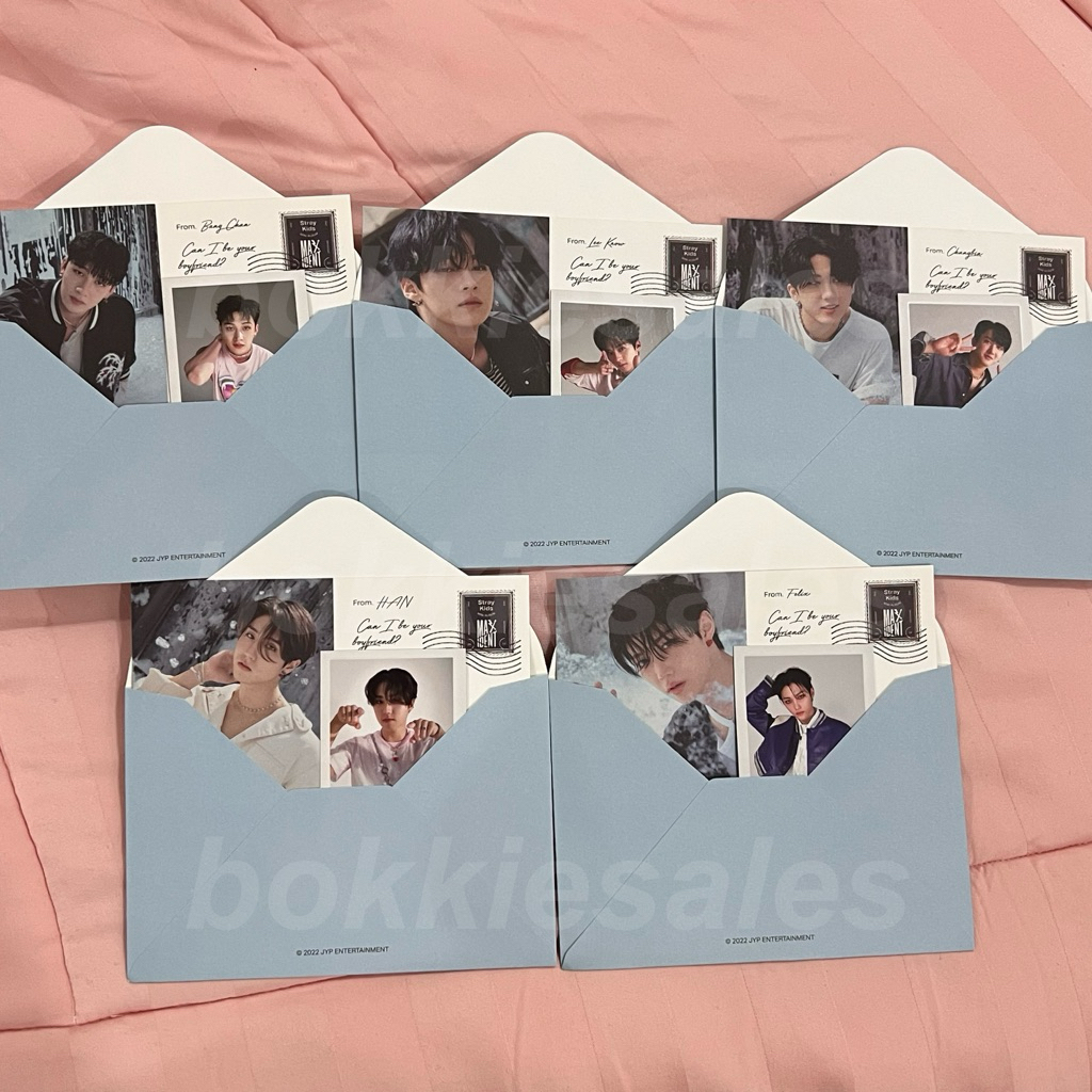 

[BACA DESKRIPSI] stray kids maxident envelope (member postcard + pola)