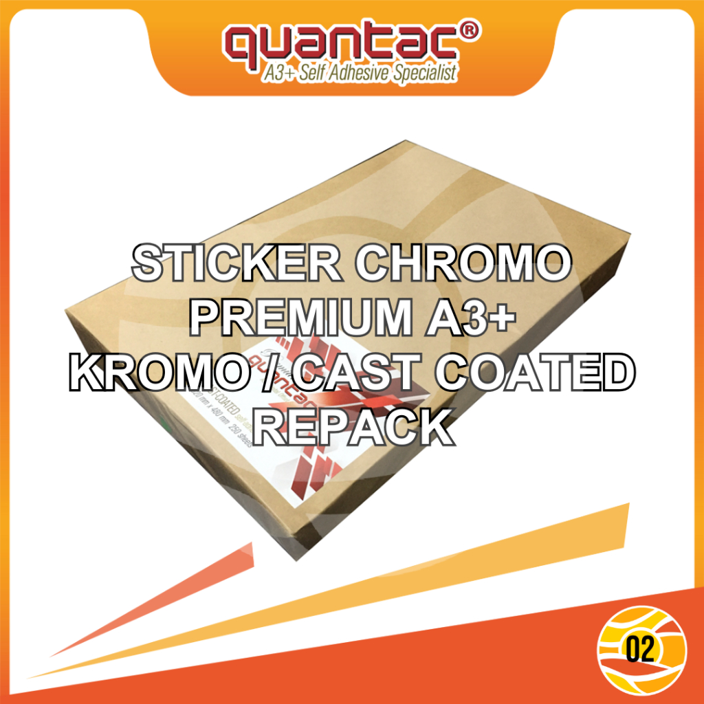 

Quantac Sticker Chromo PREMIUM Glossy A3+ Stiker Kromo Digital Print Laser Toner Repack 20
