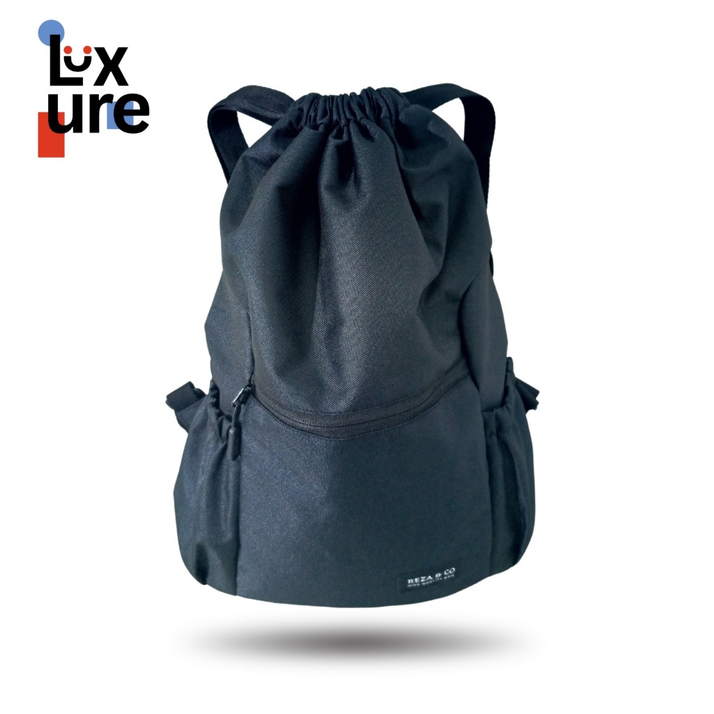 Tas Serut Torliv | Tas Serut Pria Dan Wanita | Tas Sekolah Keren | String Bag Hitam