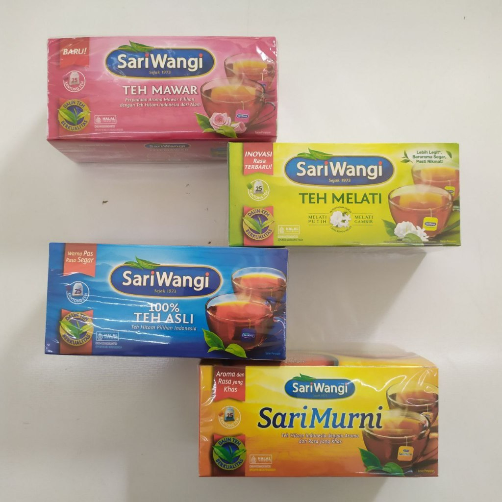 

Sariwangi Teh Asli Teh Celup Teh Melati Teh Sari Murni isi 25 pcs 40gram