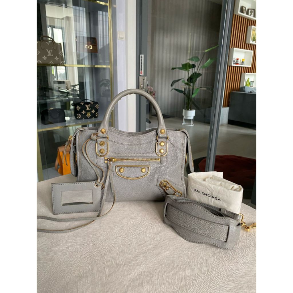 IDR 15.500.000 - Balenciaga mini city edge grey 2018 (Vvgc with db)