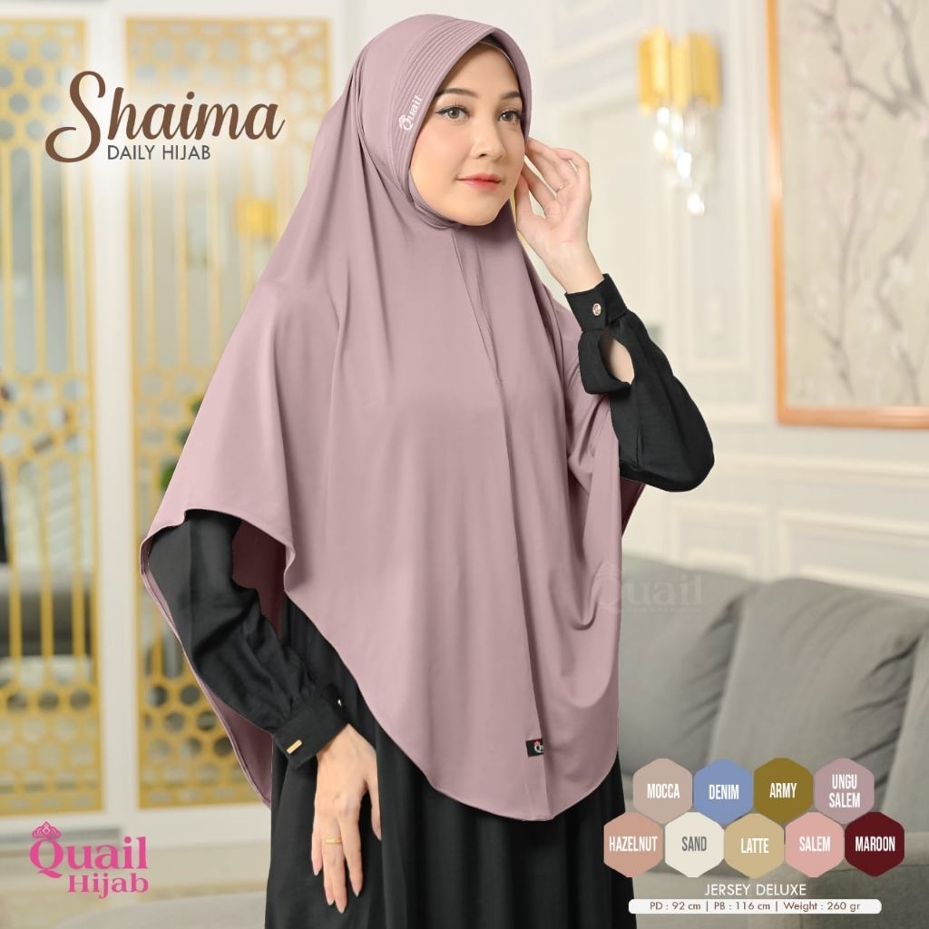 Hijab Shaima by Quail Hijab | Hijab Dagu Jumbo | Hijab Jersey