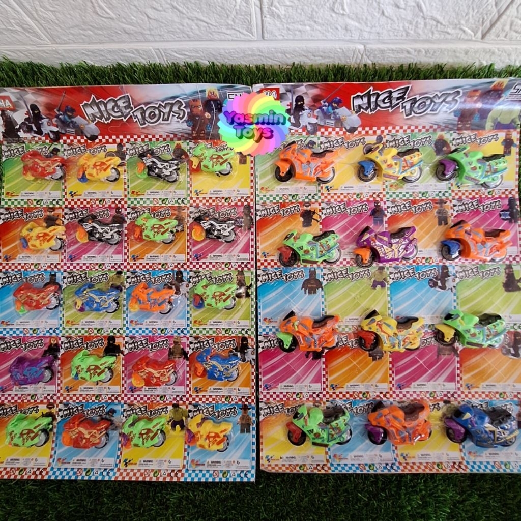 Mainan motor ninja uk mini lembaran