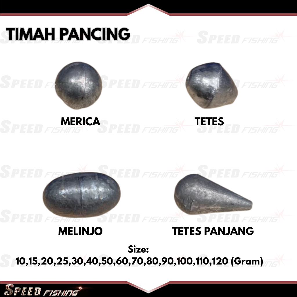 Timah Pancing Merica Tetes Melinjo Sinker Pemberat