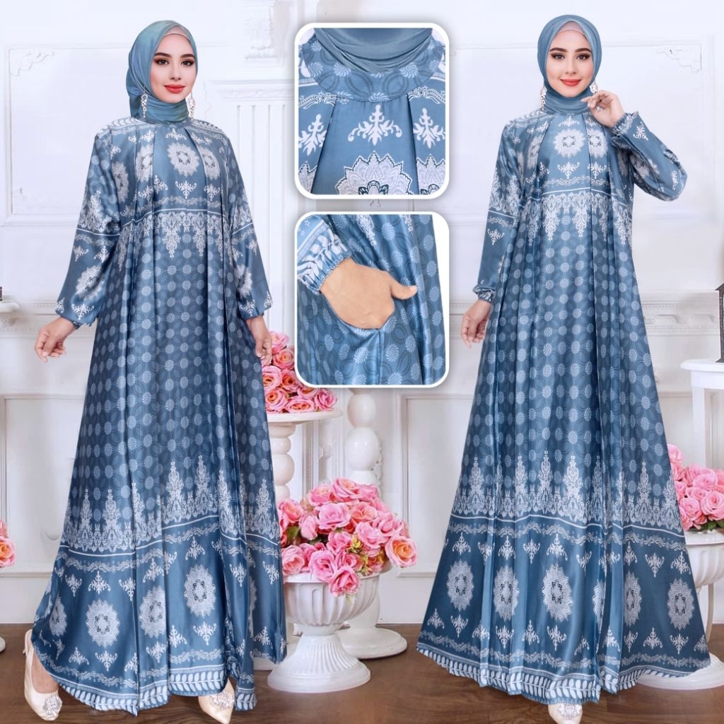 GAMIS SILK PREMIUM//ASYIFA DRESS//GAMIS MUSLIM TERBARU