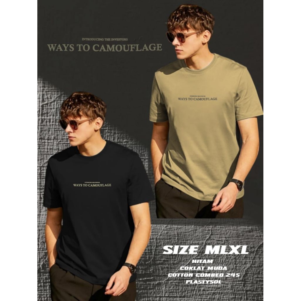 baju kaos distro pria dewasa investors | cotton combeds 24s (1pc)