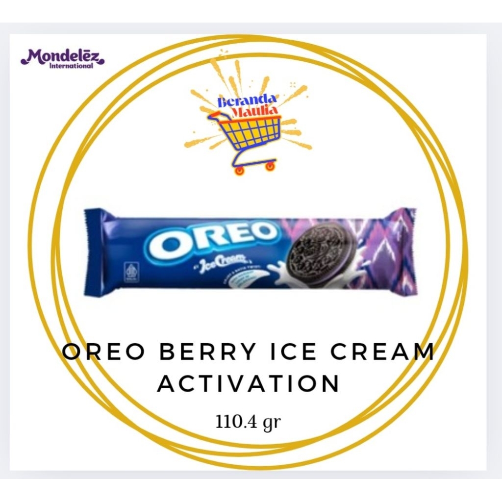 

Oreo Berry Ice Cream - Biskuit sandwich rasa eskrim berry kemasan 110.4gr