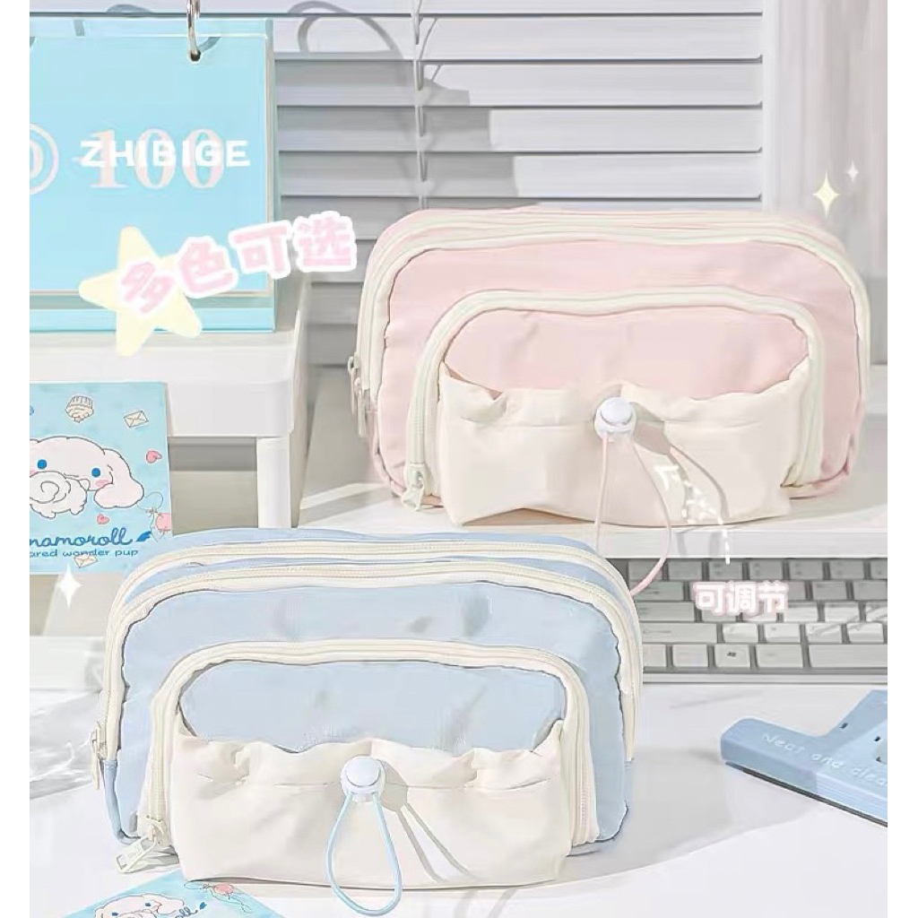 

LITTLE DAISY | WENDY Pencil Case Kapasitas Besar Premium Quality / Kotak Pensil Warna Pastel / Kotak Alat Tulis Sederhana Aesthetic Pencil Case / Pouch Makeup Large / Kotak Pensil Jumbo